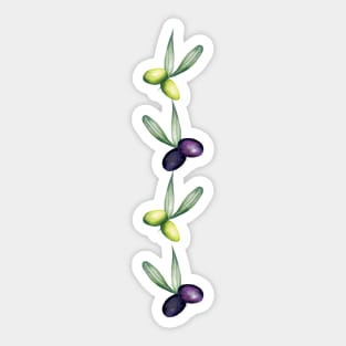 Pretty Olive Pattern Sticker